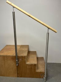 Adjustable Floor or Side Mounted  with Timber Top Rail Stair Balustrade Kit