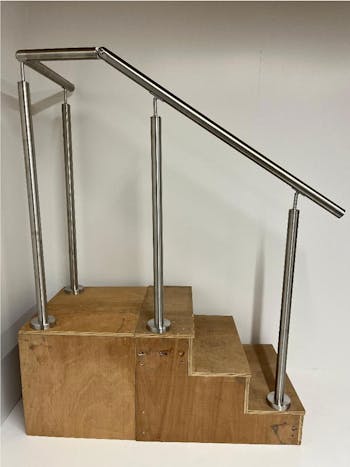 Adjustable Floor or Side Mounted 90 Degree to End Post Stair Balustrade Kit