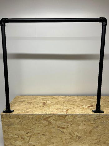 Level Fixed Side Mounted or Floor Mounted Handrail Kit in Electrophoretic Coated Finish (Black)