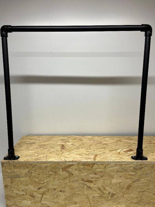 Level Fixed Side Mounted or Floor Mounted Handrail Kit in Electrophoretic Coated Finish (Black)