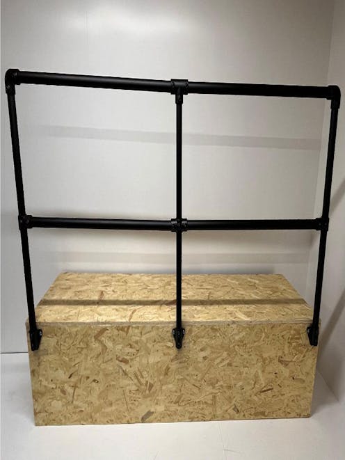Level Fixed Side Mounted or Floor Mounted with Mid Rail Handrail Kit in Electrophoretic Coated Finish (Black).
