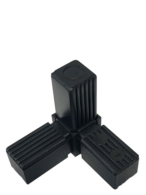 Square 25 x 25 x 2.0 3 Way Elbow Tube Connector