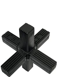 Square 25 x 25 x 2.0 6 Way Tube Connector.