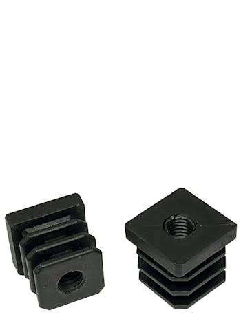 Square 25 x 25 Plastic Threaded Tube Inserts