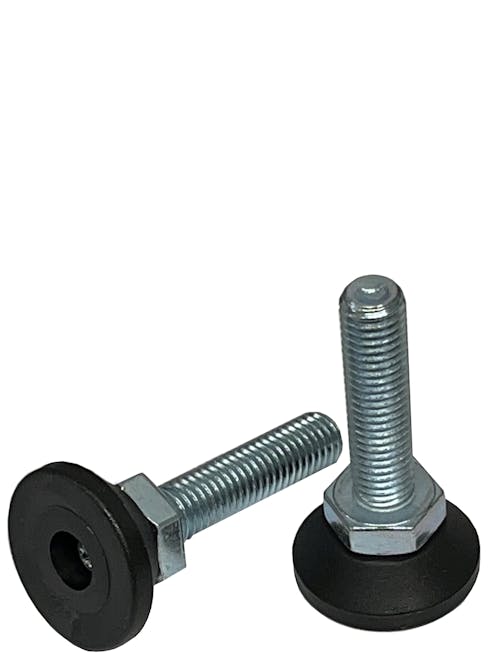 Square Adjustable Non - Tiltguide Feet 25mm dia, M10 x 40mm length