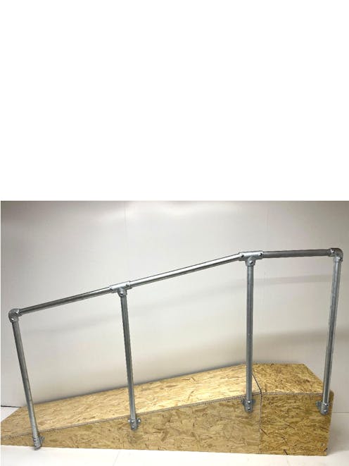 Ramp Handrail Side Mount or Slope Mounted to Landing End Post Handrail Kit