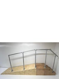 Ramp Handrail Side Mount or Slope Mounted with Landing and Steps Handrail Kit