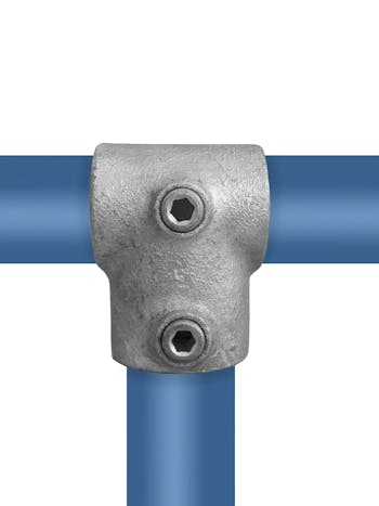 101R-3/4 Reducing Short Tee (42.4mm horizontal & 48.3mm vertical) Key Clamp