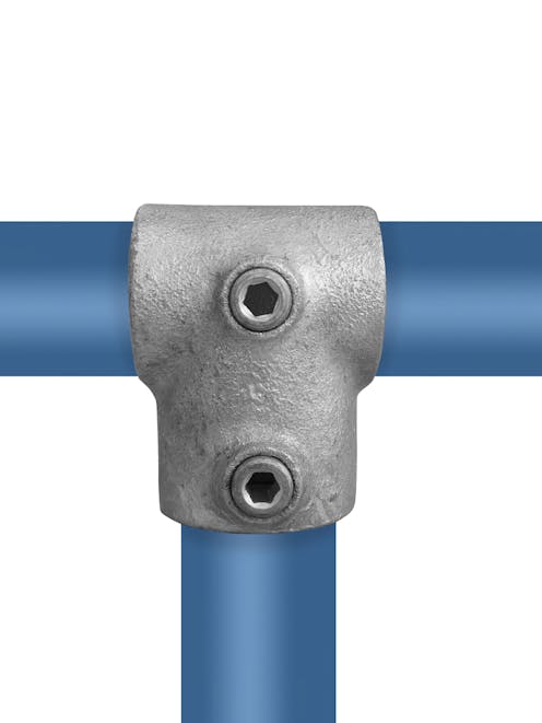 101R-3/4 Reducing Short Tee (42.4mm horizontal & 48.3mm vertical) Key Clamp