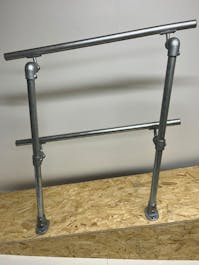 DDA Ramp Handrail Side Mount or Slope Mounted Handrail Kit with MID RAIL