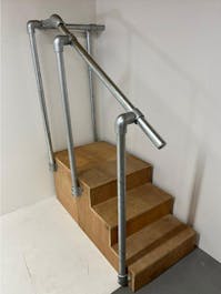 Adjustable Side Mounted or Floor Mounted 90 Degree to End Post OFFSET Stair Handrail Kit