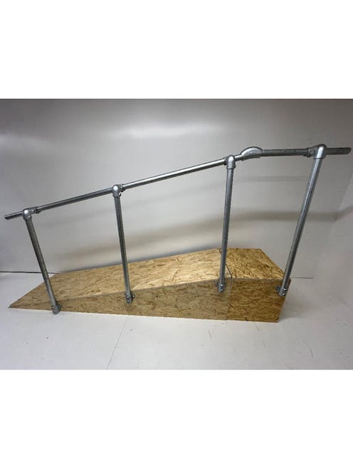 Ramp Handrail Side Mount or Slope Mounted to Landing End Post OFFSET Handrail Kit