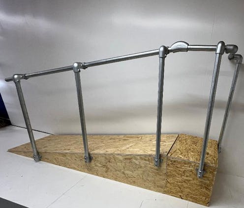 Ramp Handrail Side Mount or Slope Mounted 90 Degree to End Post OFFSET Handrail Kit.