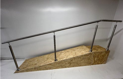 Ramp Balustrade Side Mount or Slope Mounted to Landing End Post Handrail Kit
