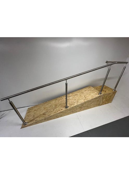 Ramp Balustrade Side Mount or Slope Mounted 90 Degree to Wall Handrail Kit