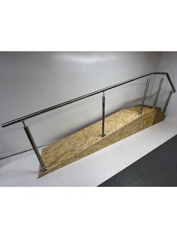 Ramp Balustrade Side Mount or Slope Mounted with Landing and Steps Handrail Kit