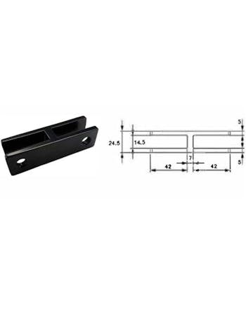 S.S. Grade 316 Glass Stiffener 180deg. - coated Black