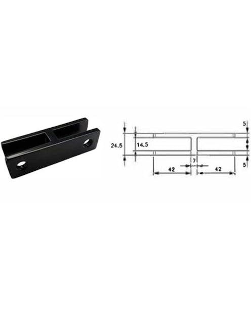 S.S. Grade 316 Glass Stiffener 180deg. - coated Black