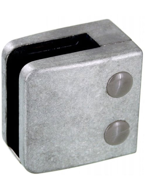 Zintec Glass Clamp Square Type Flat Back