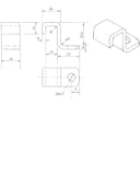Single Leg Clip Galvanised Drawing