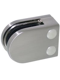 Stainless Steel Glass Clamp Round Type Flat Back
