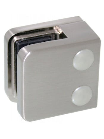 Stainless Steel Glass Clamp Square Type Flat Back Small