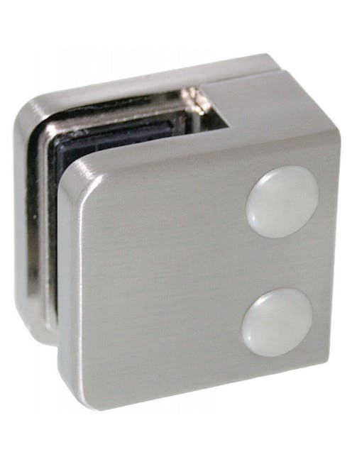 Stainless Steel Glass Clamp Square Type Flat Back Small