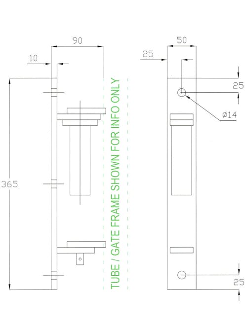 Hinge Assembly Kit - bolt on type(s/col.lugs for gate frame)