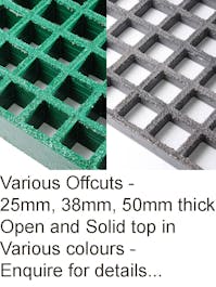 GRP Grating Offcuts - Various sizes & colours