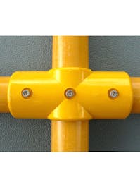HR002-Y GRP Handrail Two Socket Cross