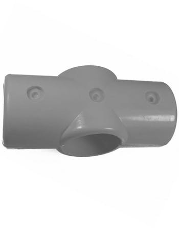 HR002-G GRP Handrail Two Socket Cross Grey