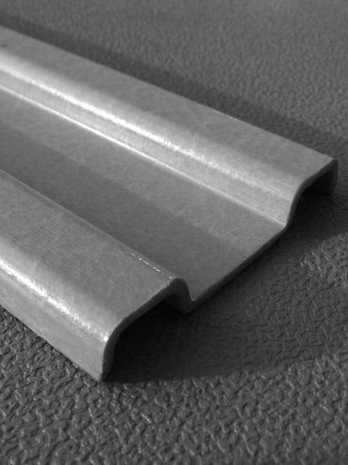 HR007-G GRP Handrail Kick Plate 6M Length Grey