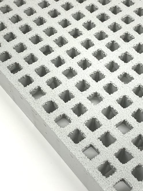 38mm Thick 'Type I' GRP Grating 3664x1224 Grey - Mini Mesh