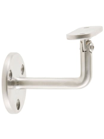 S.S. H.R. Right Angle Handrail Bracket Adj. Flat