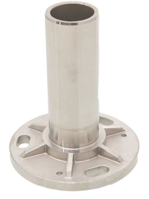 Stainless Steel 100dia. Base Plate With 100mm Spigot