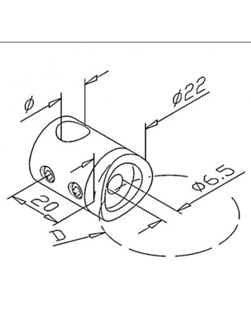Stainless Steel Bar Holder Terminated Left