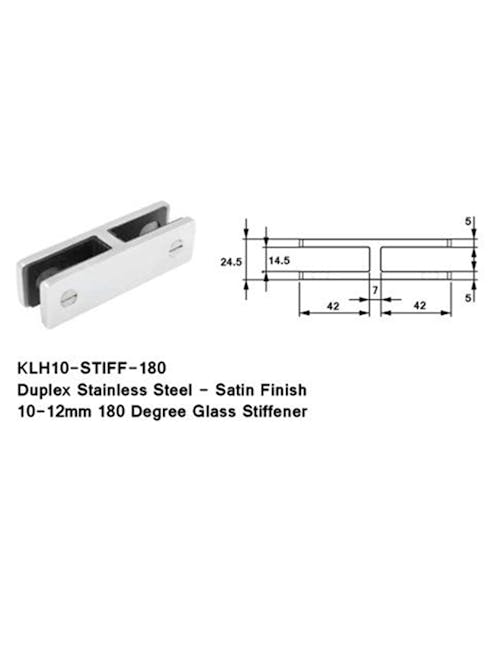 S.S. Duplex Glass Stiffener 180deg.