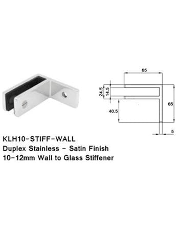 S.S. Duplex Glass Stiffener to Wall