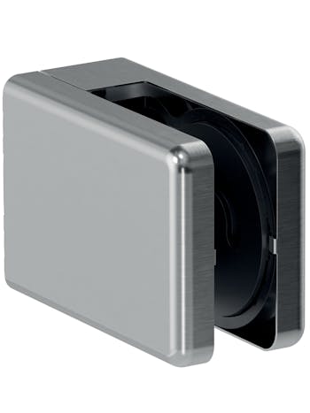 Stainless Steel Kronos Glass Clamp Square Type Flat Back