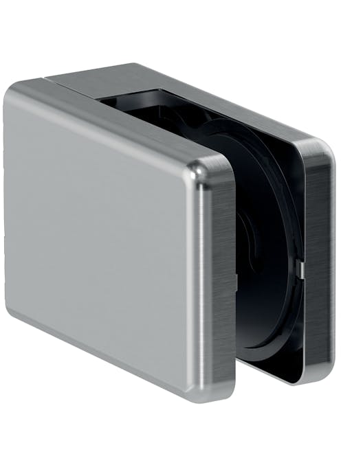 Stainless Steel Kronos Glass Clamp Square Type Flat Back