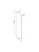 TL-3011 Side Mount End Cap Right with Cover Strip Aluminium Anodised