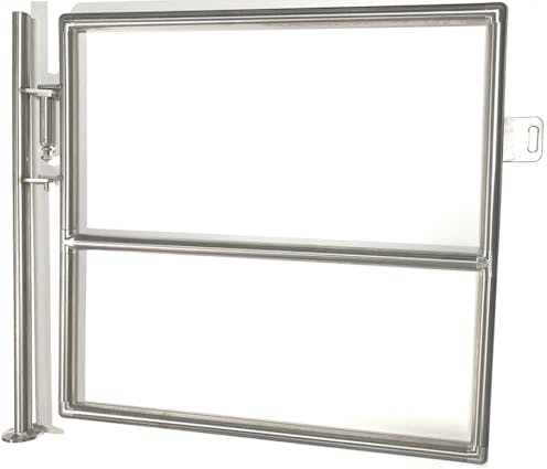 Self Closing Gate to Tube Full Height Adjustable Width & Height - Stainless Steel