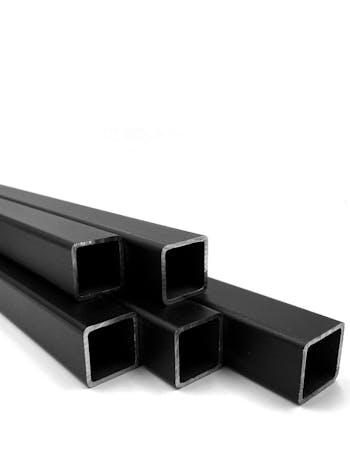 40 x 40 x 2mm Square Black Galvanised Tube - 3metres length