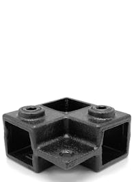 3way Corner with Lug ( Square 25 x 25 Black)