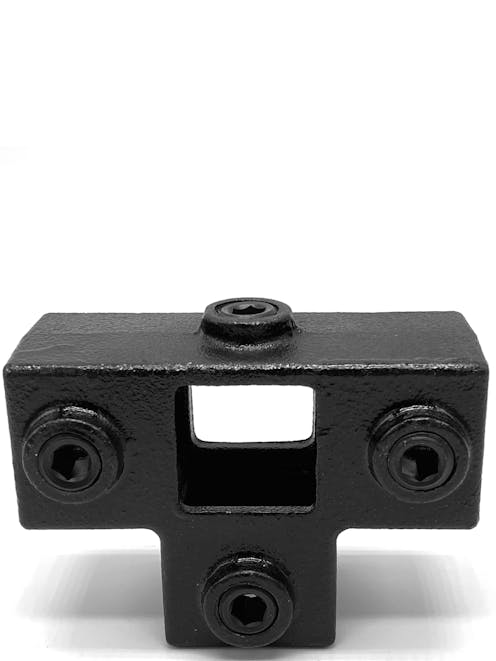 176 3 Way Outlet Tee ( Square 25 x 25 Black)