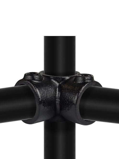 116 3 Way through Key Clamp ( 33.7mm Round Black)