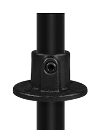 131 Wall Plate Key Clamp THROUGH (33.7mm Round Black)