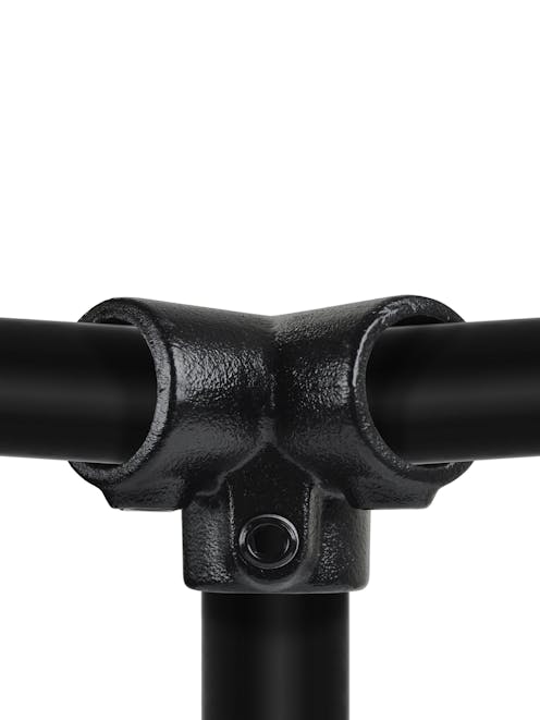 128 3way 90 Degree Elbow  (33.7mm Round Black)