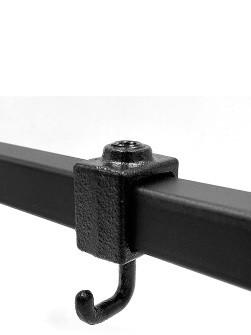 182 Wall Mount with Hook ( Square 25 x 25 Black)