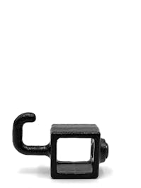 182 Wall Mount with Hook ( Square 25 x 25 Black)